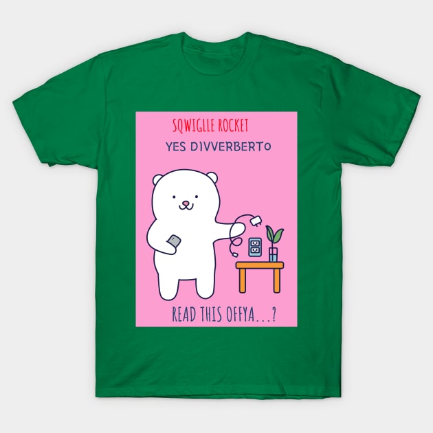 #31 white bear - read this offya T-Shirt by Rigwelted Tops